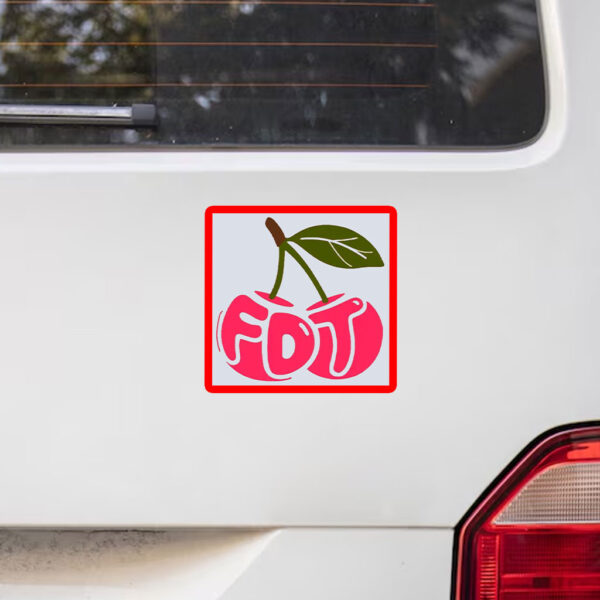 Cherry FDT, Subtle F*ck Donald Trump 2025 Sticker, Car Magnet