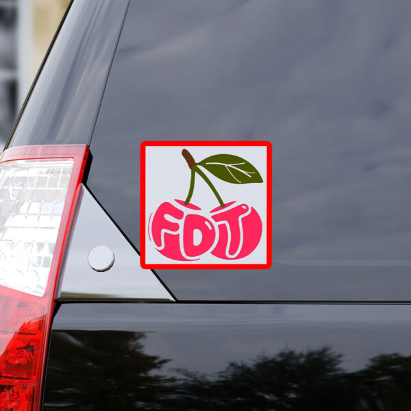 Cherry FDT, Subtle F*ck Donald Trump 2025 Sticker, Car Magnet