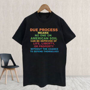 Due Process Means No One On American Soil Can Be Deprived Of Life, Liberty, Or Property Without The Chance To Defend Themselves 2025 T-Shirt
