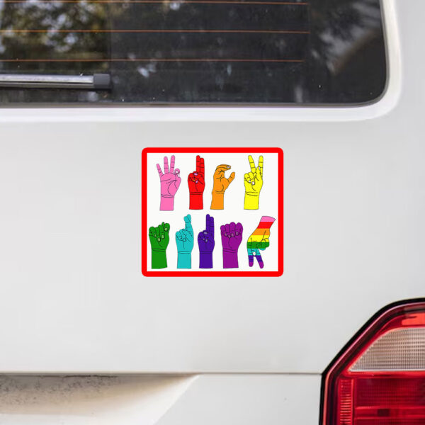 F*ck Trump Sign Language, ASL Anti Trump Sticker, Car Magnet