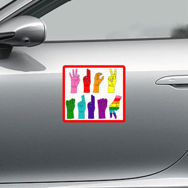 F*ck Trump Sign Language, ASL Anti Trump Sticker, Car Magnet
