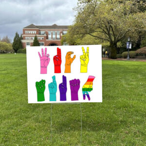 F*ck Trump Sign Language, ASL Anti Trump Yard Sign