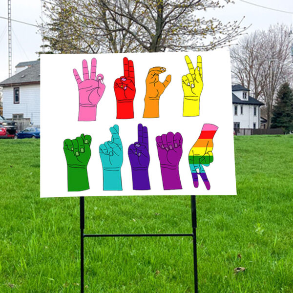 F*ck Trump Sign Language, ASL Anti Trump Yard Sign