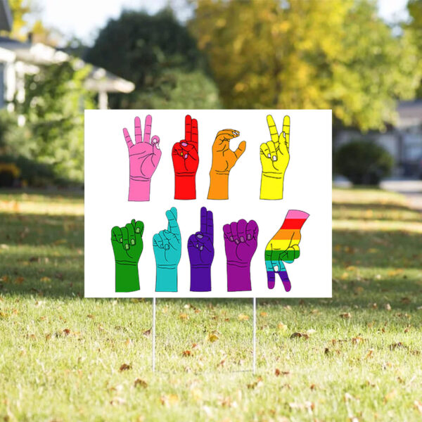 F*ck Trump Sign Language, ASL Anti Trump Yard Sign