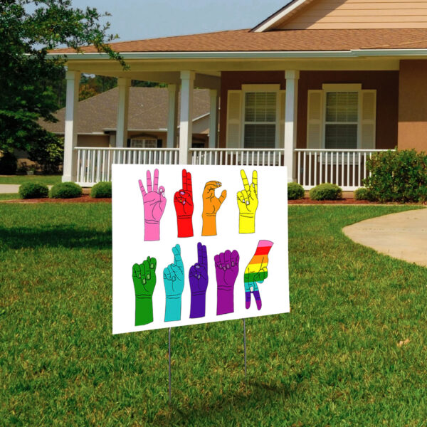 F*ck Trump Sign Language, ASL Anti Trump Yard Sign