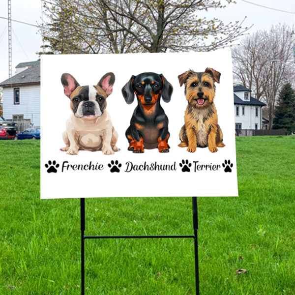 Frenchie Dachshund Terrier, Subtle FDT Yard Sign