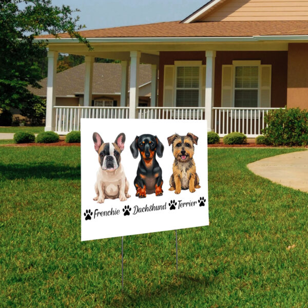 Frenchie Dachshund Terrier, Subtle FDT Yard Sign