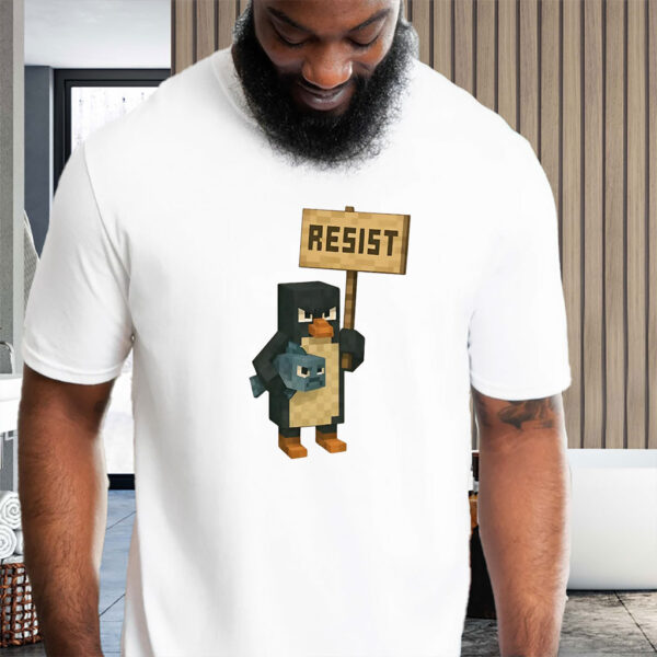 Funny Penguins Resist Minecraft T-Shirt