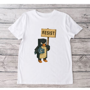 Funny Penguins Resist Minecraft T-Shirt