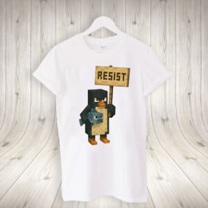 Funny Penguins Resist Minecraft T-Shirt