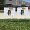 Funny Penguins Resist Minecraft Yard Sign
