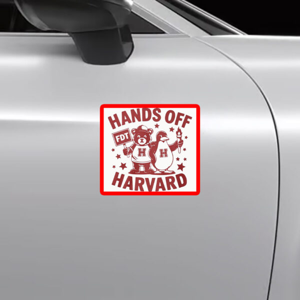 Hands Off Harvard Anti Trump Sticker, Car Magnets