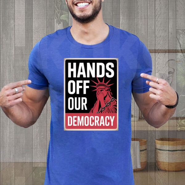 Hands Off Our Democracy Resist Protest 2025 Yard Sign