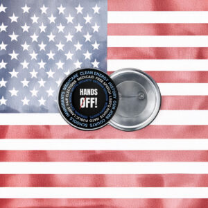 Hands Off Pin Button