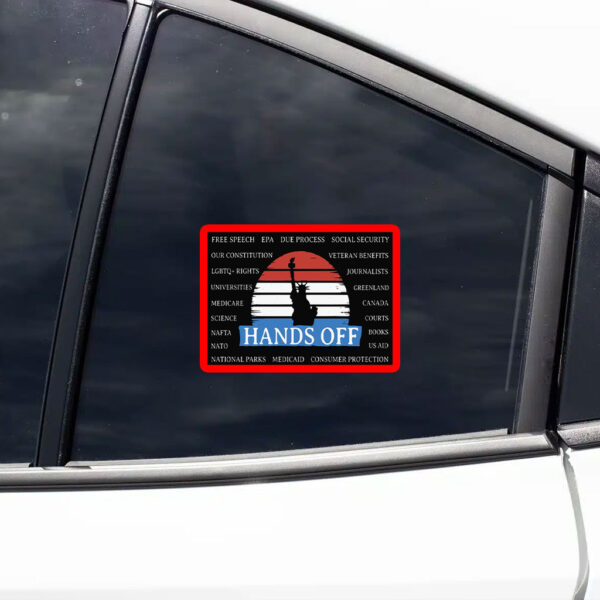 Hands Off Protest, Anti-Trump Anti-Maga Resistance 2025 Sticker, Car Magnet