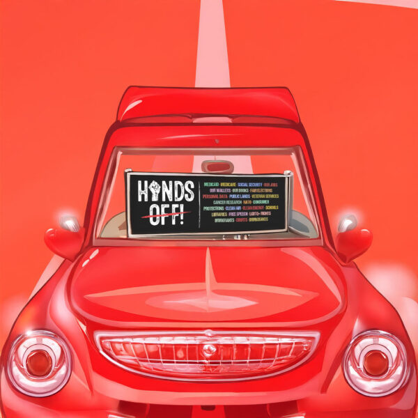 Hands Off Protest Anti Trump Car Magnet
