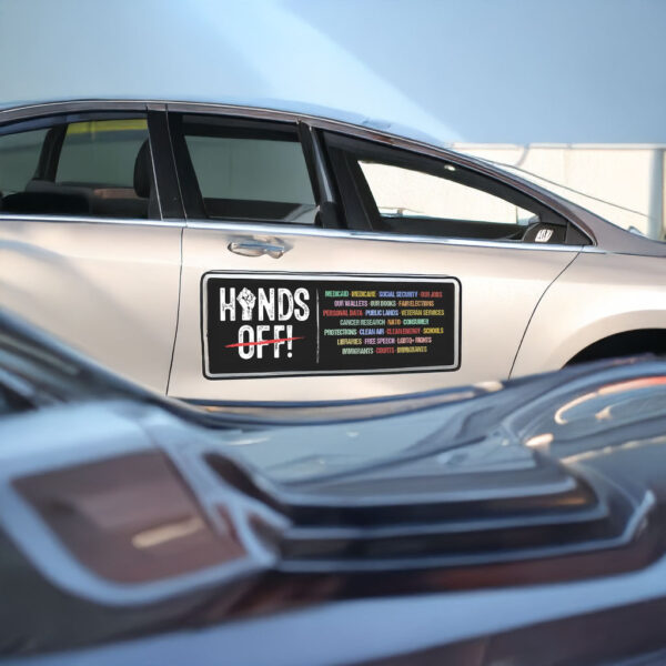 Hands Off Protest Anti Trump Car Magnet