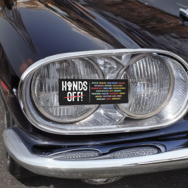 Hands Off Protest Anti Trump Car Magnet