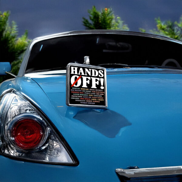 Hands Off Protest Car Magnet, Political Activism Car Magnet
