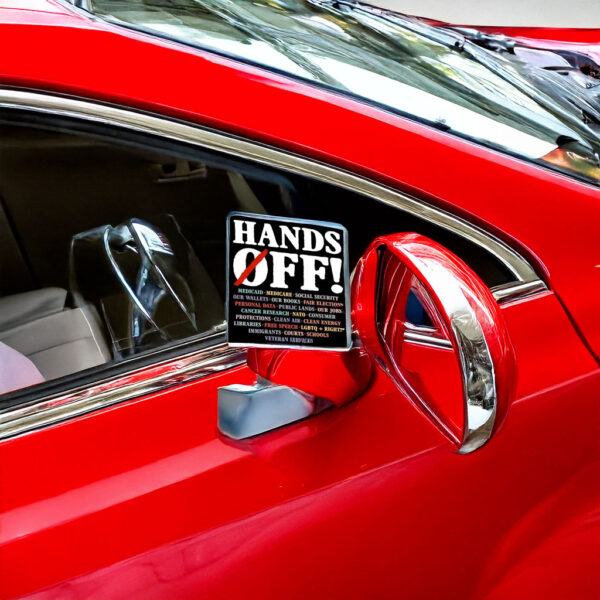 Hands Off Protest Car Magnet, Political Activism Car Magnet