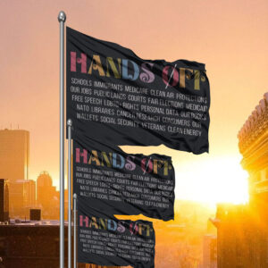 Hands Off Protest Flag, Free Speech, Political Activism Flag