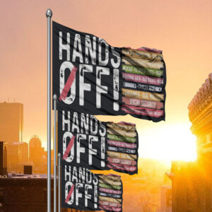 Hands Off Protest Flag, Political Activism Flag