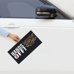 Hands Off Protest-Political Activism Sticker