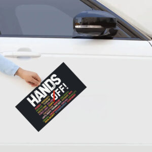 Hands Off Protest Sticker