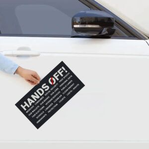 Hands Off Protest-Subtle Anti Trump Sticker
