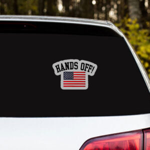 Hands off USA flag 2025 Sticker ,Car Magnet