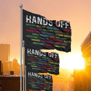 Medicaid Medicare Social Security, Hands Off Protest Flag