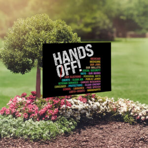 Medicare Social Security Free, Hands Off Protest Yard Sign
