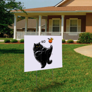 No Kings in America Black Cat 2025 Yard Sign