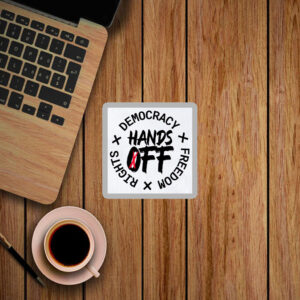 Official Hands Off Protest Sticker , Bumper Sticker