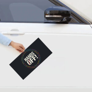 Political Activism, Hands Off Protest Sticker