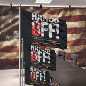 Political Hands Off Protest 2025 Flag