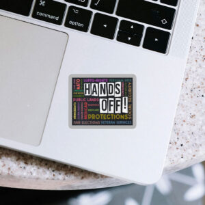 Political Hands Off Protest, Hands Off Medicaid Medicare Social Security Sticker ,Car Magnet