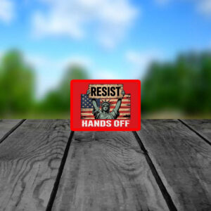 Resist Hands Off, Civil Rights Equality Reproductive Justice Feminist Sticker, Car Magnet