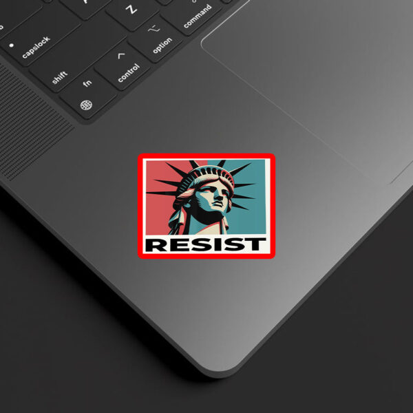 Resist, with the Statue of Liberty 2025 Sticker, Car Magnet