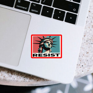 Resist, with the Statue of Liberty 2025 Sticker, Car Magnet