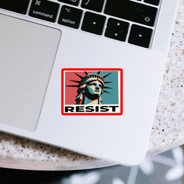 Resist, with the Statue of Liberty 2025 Sticker, Car Magnet