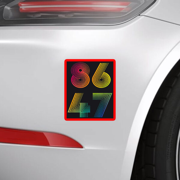 Retro 8647 Anti Trump 2025 Sticker, Car Magnet