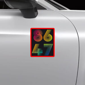 Retro 8647 Anti Trump 2025 Sticker, Car Magnet