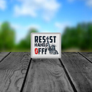Statue of Liberty resist hands off 2025 Sticker ,Car Magnet