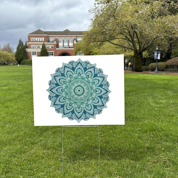 Subtle Anti Trump Fascist FDT Mandala Political Yard Sign