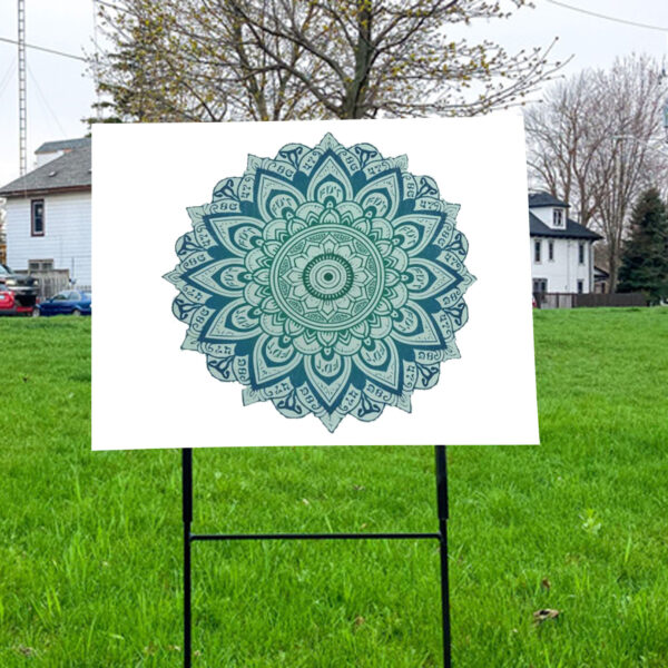 Subtle Anti Trump Fascist FDT Mandala Political Yard Sign