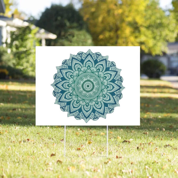 Subtle Anti Trump Fascist FDT Mandala Political Yard Sign