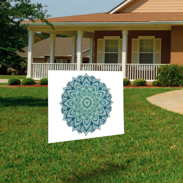 Subtle Anti Trump Fascist FDT Mandala Political Yard Sign