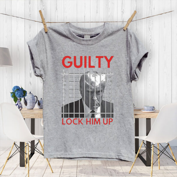 Trump Mugshot Lock Him Up Guilty Jail Prison Anti T-Shirt