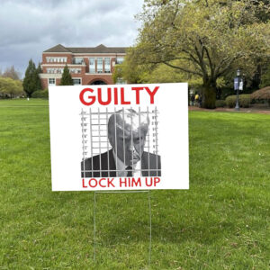 Trump Mugshot Lock Him Up Guilty Jail Prison Anti Yard Sign